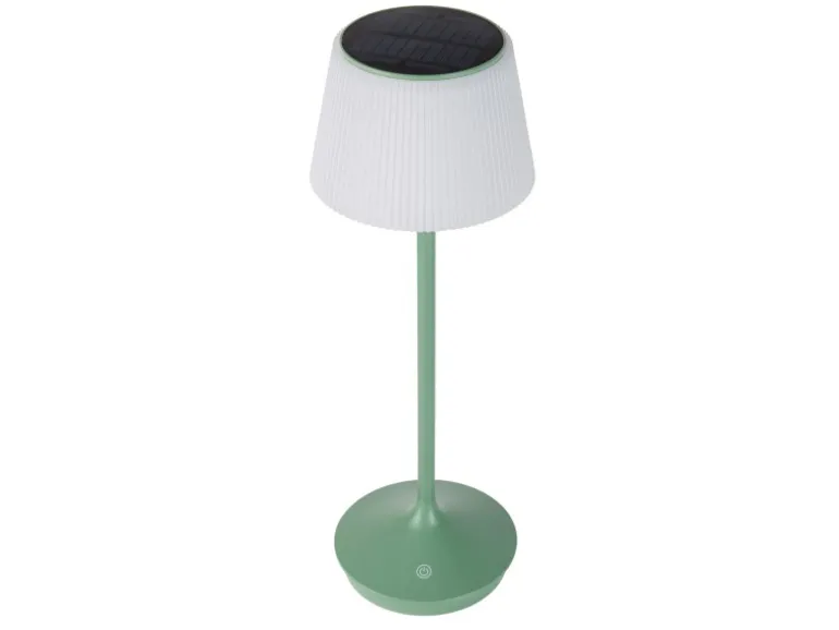 Näve LED-Solar-Akkutischleuchte Emmi Grün Ø 13 cm x 38 cm