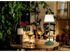 Näve LED-Solar-Akkutischleuchte Emmi Grün Ø 13 cm x 38 cm