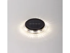 Näve LED-Solar-Boden-Erdspießleuchte Kane Schwarz Ø 11,2 cm x 11 cm 6er-Set