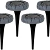 Näve LED-Solar-Bodenleuchte 4er-Set mit Erdspieß 12,5 cm