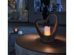 Näve LED-Solar-Dekoleuchte Herz Braun