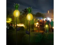 Näve LED-Solar-Erdspieß Ananas Orange 81 cm