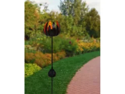 Näve LED-Solar-Erdspieß Blume Kupfer 90 cm