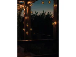 Näve LED-Solar-Kugel-Lichterkette Fogo Schwarz 10 cm x 485 cm x 7 cm