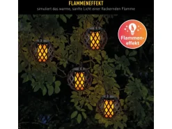 Näve LED-Solar-Kugel-Lichterkette Fogo Schwarz 10 cm x 485 cm x 7 cm