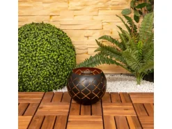 Näve LED-Solarleuchte Bowl Warmweiß mit Flammeneffekt 20 cm