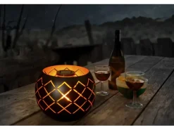 Näve LED-Solarleuchte Bowl Warmweiß mit Flammeneffekt 20 cm