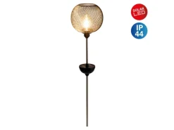 Näve LED-Solarleuchte Geli mit Erdspieß Schwarz Ø 15,5 cm x 85 cm