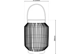 Näve LED-Solarleuchte Korbinian Ø 22 cm x 29 cm