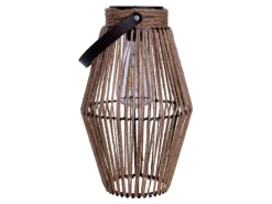 Näve LED-Solarleuchte Korbinian Natur Dunkel Ø 18 cm x 30 cm