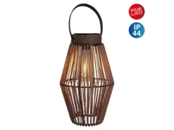 Näve LED-Solarleuchte Korbinian Natur Dunkel Ø 18 cm x 30 cm