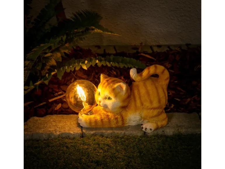 Näve LED-Solarleuchte Outdoor Katze 25 cm