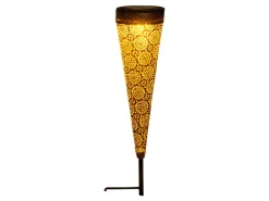 Näve LED-Solarleuchte Paula Braun Ø 8,5 cm x 40 cm 2er-Set