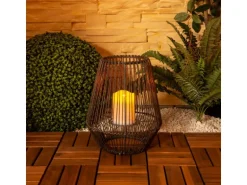 Näve LED-Solarleuchte Plasto Warmweiß mit Flammeneffekt 26 cm