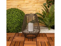 Näve LED-Solarleuchte Plasto Warmweiß mit Flammeneffekt 26 cm