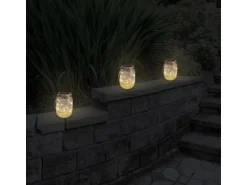 Näve LED-Solar-Outdoortischleuchte 3er-Set 13 cm
