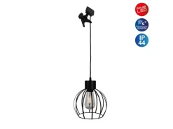 Näve LED-Solar-Pendelleuchte Grid Schwarz Ø 20 cm x 130 cm