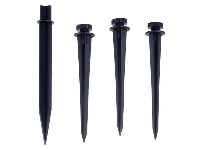 Näve LED-Solarspots Spoti mit Erdspieß Schwarz Ø 4,1 cm x 9 cm 3er-Set