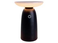 Näve LED-Solar-Tischleuchte Ada Schwarz Ø 16 cm x 22,5 cm