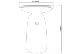 Näve LED-Solar-Tischleuchte Ada Schwarz Ø 16 cm x 22,5 cm