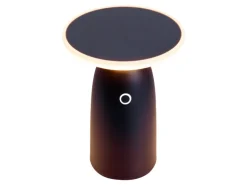 Näve LED-Solar-Tischleuchte Ada Schwarz Ø 16 cm x 22,5 cm