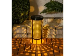Näve LED-Solar-Tischleuchte Patti Natur Ø 12,3 cm x 26 cm