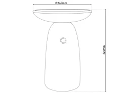 Näve LED-Solar-Tischleuchte Ada Weiß Ø 16 cm x 22,5 cm