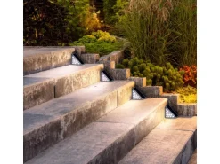 Näve LED-Solar-Treppen-Leuchte Scala Grau 6,2 cm x 11 cm x 5,2 cm 2er-Set