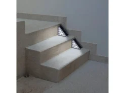 Näve LED-Solar-Treppen-Leuchte Scala Grau 6,2 cm x 11 cm x 5,2 cm 2er-Set