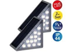 Näve LED-Solar-Treppen-Leuchte Scala Grau 6,2 cm x 11 cm x 5,2 cm 2er-Set