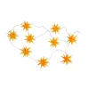 Näve Outdoor 9er-LED Weihnachtslichterkette 3D-Sterne Orange