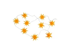 Näve Outdoor 9er-LED Weihnachtslichterkette 3D-Sterne Orange