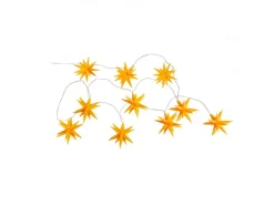 Näve Outdoor 9er-LED Weihnachtslichterkette 3D-Sterne Orange