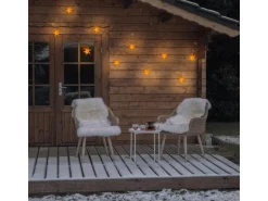 Näve Outdoor 9er-LED Weihnachtslichterkette 3D-Sterne Orange