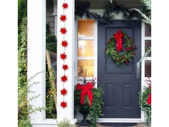 Näve Outdoor 9er-LED Weihnachtslichterkette 3D-Sterne Rot