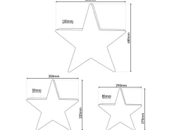 Näve Outdoor LED Deko Weihnachtsstern Braun 3er-Set