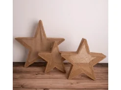 Näve Outdoor LED Deko Weihnachtsstern Braun 3er-Set