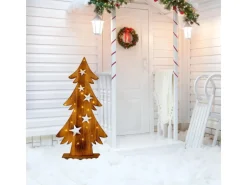 Näve Outdoor LED Weihnachtsdeko Holz Tannenbaum 70 cm