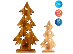Näve Outdoor LED Weihnachtsdeko Holz Tannenbaum 70 cm