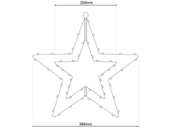 Näve Outdoor LED Weihnachtsdeko Fensterstern Schwarz