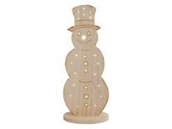 Näve Outdoor LED Weihnachtsdeko Holz Snowy 50 cm