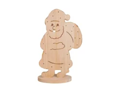 Näve Outdoor LED Weihnachtsdeko Holz Santa 49 cm
