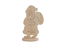 Näve Outdoor LED Weihnachtsdeko Holz Santa 49 cm