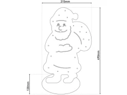 Näve Outdoor LED Weihnachtsdeko Holz Santa 49 cm