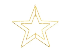 Näve Outdoor LED Weihnachtsdeko Fensterstern Gold 40 cm