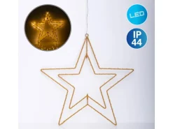 Näve Outdoor LED Weihnachtsdeko Fensterstern Gold 40 cm