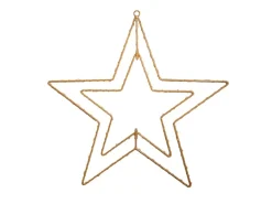 Näve Outdoor LED Weihnachtsdeko Fensterstern Gold 40 cm