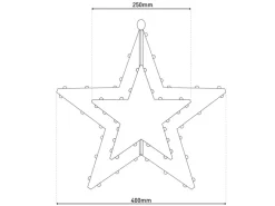Näve Outdoor LED Weihnachtsdeko Fensterstern Gold 40 cm