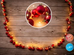 Näve Outdoor LED Weihnachtsdeko Lichterkette Rot