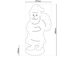 Näve Outdoor LED Weihnachtsdeko Holz Santa 80 cm